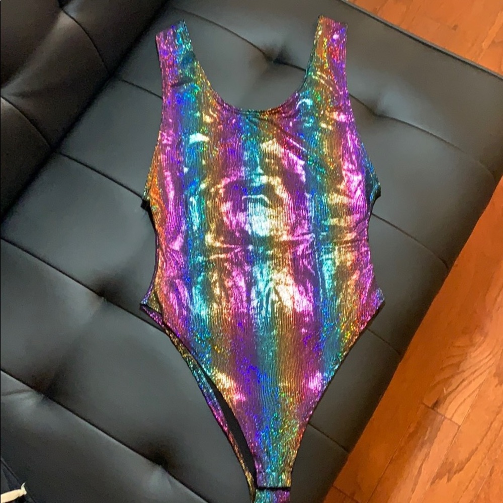 Rainbow/holographic bodysuit